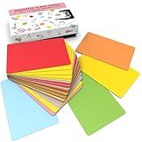 Dry Erase Magnetic Labels 2.8 x 1.8 in, Solid Colors, Small Dry Erase Magnets, 40-Pack, Colored Erasable Write-On All-Purpose Labels, for Office, Education, Home, Whiteboard