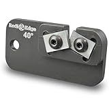 Redi-Edge Portable Knife Sharpener - Large Military-Grade Pocket knife Sharpener with Duromite Sharpening Element - Dog Tag Honing Rod at 40° for Kitchen, Home & Camping - Travel Knife Honing Rod