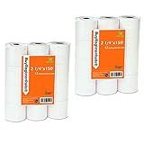 (24 Rolls) 2 1/4 x 150 ft White Adding Machine Tape Paper Rolls Premium One Ply Register Adding Machine/Calculator Paper Rolls Printing Calculator 10 Key
