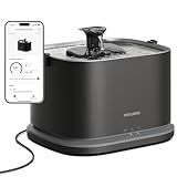 PETLIBRO Upgrade Cat Water Fountain Stainless Steel Tray, Dockstream 2 Cat Fountain Indoor, 3L/101oz Auto Cat Fountains for Drinking, App Monitoring Pet Water Fountain Dog, 5G WiFi Cat Water Dispenser