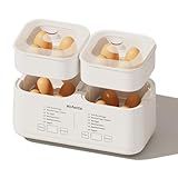 Hofenta Rapid Electric Egg Cooker for Hard Boiled Eggs, 16 Eggs Capacity Egg Boiler with Timer(0.5-9.5H), Auto Shut-Off/2 Tiers, Egg Steamer for Soft/Hard/Poached Boiled Eggs