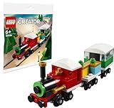 LEGO Creator 30584 Winter Holiday Christmas Train with Locomotive, Flatbed Wagon, and Carriage (73 Pieces)