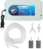 Lamudo Ozone Generator with Timer for Cold Plunge and Hot Tubs, Portable SPA Ozonator with Air Stones, 2000MG/H High Output Multipurpose Ozone Machine(Include Check Valve and Y-Tee)