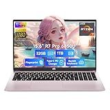 NIMO 15.6" FHD Light-Gaming-Laptop, 8 Cores AMD Ryzen 7 Pro 6850U 32GB LPDDR5 RAM 1TB SSD (Beat i7-1360P Up to 4.7GHz) GPU AMD Radeon 680M IPS Computer with 100W Type-C Backlit Keyboard Fingerprint