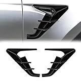 VYNTRAL Side Fender Camera Cover Trim Compatible with 2024-2025 Tes-la Model 3 Highland & 2025-2026 Model Y Refreshed Juniper, [Gloss Black] Side Camera Protector Turn Signal Markers