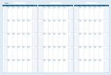 24" x 36" Sky Blue Horizontal 90-Day Task, Goals and Objective Erasable Calendar - Large Wall Planner for Home, Office, School - Ideal for Scheduling, Budget Organization - Complete with fine tip dry-erase marker and eraser