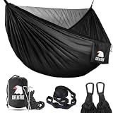Covacure Camping Hammock, 772 lbs Capacity Double Hammock - Black
