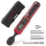 SUERCUP 3/8-inch Digital Torque Wrench(0.66-44.29Ft.Lb/0.9-60N.m) ±1% Accuracy Digital Torque Wrench with Vibration, Buzzer,LED Notification and Five Units of Measure, for Bike, DIY and Home Repair