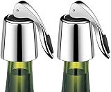 2-Pack Wine Stoppers, Airtight Seals to Keep Wine Fresh, Easy Press-to-Seal