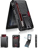 Wallet for Men, Mens Minimalist Wallet 9-13 Cards, Slim Compact RFID Wallet