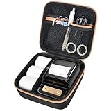 ALKOO Case Compatible with NIIMBOT B21 / B1 Label Maker Wireless Thermal Label Printer, Holder for Inkless Label Maker & Labeling Tapes Refills, with Mesh Pocket for Cable Accessories (Black)