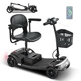 Mobility Scooter for Seniors and Adults M2 Black,15 Miles Long Range Foldable Electric Scooter, 260W Motor Power, 330 LBS Heavy Duty Capacity, Portable and Lightweight for Travel