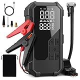 Jump Starter with Air Compressor, 3000A Portable Jump Starter Car Jump Box with 150PSI Tire Inflator (9.0L Gas/8.0L Diesel), 12V Emergency Battery Booster, LED Light, Gift for Man