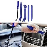RGOAANC 5PCS Auto Trim Removal Tool Kit, No Scratch Plastic Pry Tool Kit, Car Panel Door Window Tools Kit, Auto Clip Fastener Remover Pry Tool Set for Car Door Clip Panel & Audio Dashboard Dismantle