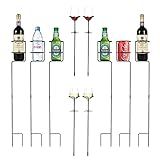 Urban Deco Heavy Duty Outdoor Drink Holder Set of 10, Stakes Beach Cup Holders for Yard Beverage Holder Stakes, 6 Packs Plus Extra 4 Goblet Drink Holders