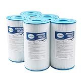 AmiBron 71825 Replaces Hot Springs Spa Filters, Compatible with Watkins 31489, Unicel C-6430, Pleatco PWK30, Filbur FC-3915, P/N0969601, 73178, 73250, 30 sq.ft.Pleated Fabric Filter Media 5 Pack
