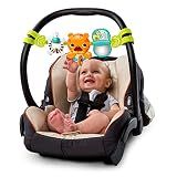 Bright Starts Take Along Musical Carrier Baby Activity Toy Bar, Hanging Car Seat Toy, 4 Fun Melodies, Fine Motor Skill Development Ages Newborn +, Multi-Color