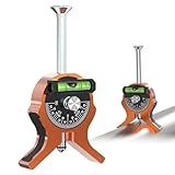 Nuvium Upgraded Pipe Center Finder, Y-Shape Base with Fully Embedded Magnets, Dial Bubble Protractor – No Tools,Pipe Marking Tool for 0.4" and Above, Pipefitter Tool for Accurate Center Marking