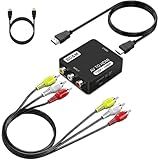 BD&M AV to HDMI Converter, RCA to HDMI, 1080P Mini RCA Composite CVBS Video Audio Converter Adapter Support PAL/NTSC for TV/PC/ PS3/ STB/Xbox VHS/VCR/Blue-Ray DVD Players