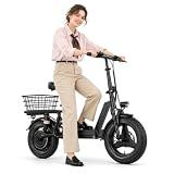 Luckfarm Electric Scooter with Seat for Adults, 1000W Peak Motor E-Scooter
