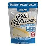 Giant Sports Keto Cheesecake Shake Mix - Delicious Low Carb, Ketogenic Diet Gluten Free Powder Mix - Meal Replacement - Works Great with Almond Milk - New York Style (20 Serving Bag)