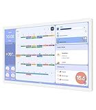 Cozyla Digital Calendar+ 2: 15.6'' Wall Planner Touch Screen Chore Chart Customize Dashboard Smart Electronic Calendar for Family Schedules Meal Planner Support App Store w/Stand Wall Mount White