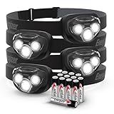 Energizer PRO-260 LED Headlamp (4-Pack), IPX4 Water Resistant Headlamps, High-Performance Head Light for Outdoors, Camping, Running, Storm, Survival LED Light for Emergencies (Batteries Included)