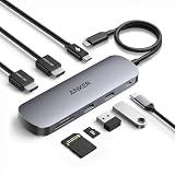 Anker Nano Laptop Docking Station Dual Monitor, 8-in-1 USB C Dock with 4K@60Hz HDMI, 10Gbps 1 USB-C, 2 USB-A, 85W PD, SD/TF Card Reader, for Dell,Lenovo, HP, and Windows Laptops (Charger Not Included)
