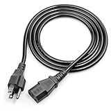 10Ft 3 Prong AC Power Cord TV Universal Treadmills Cable for Computer Monitor, Horizon Fitness Treadmills, Superfit, BowFlex, Sole E35 E55 F63 F80,Goplus, Walking Pad Treadmill Charger Replacement