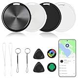 Air Tracker Smart Tags for Android 4 Pack, Bluetooth Luggage Tracker Anti Lost Item Finder with Holder Case Compatible with Google's Find Hub for Key, Backpack, Luggage, Wallet, Precise Position
