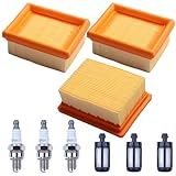 Hyceker 3PCS BR800 Air Fuel Filters Spark Plug Kit for Stihl BR800 BR800C BR800X Magnum Backpack Leaf Blower, Stihl BR800 Blower Tune up Kit, Stihl BR800 BR800C BR800X Air Filter Cleaner 42831410300A