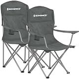 SONGMICS Set of 2 Folding Camping Chairs, Max. Load Capacity 330.7 lb
