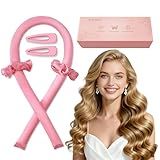 Togayu Satin Heatless Curling Rod, Heatless Curls Overnight - Hair Rollers for Women, Soft Hair Curlers to Sleep In, Styling Kit with Hair Clips and Scrunchie