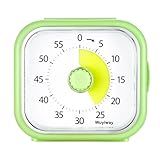 4.2" Wuyiway Visual Timer with Countdown Pause Function, 60-Minute Countdown Timer for Kids and Adults, Silent Classroom Timer, Time Management Tool for Home, School, or Work (Yellow Green)