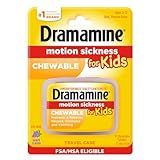 Dramamine Motion Sickness Relief for Kids | Chewable Grape | 8 Count