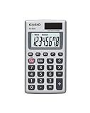 Casio HS-8VA Mini 6-Function Calculator | Large 8-Digit LCD Display | Solar Powered with Battery Backup | Standard Function | Portable Pocket Size