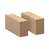 Fire Bricks, Food Grade Woodstove Firebricks, 3000F, Size 9″ x 4-1/2″ x 2-1/2″, Insulating Fire Bricks, 2.5" Thick Clay Firebricks Replacement for Wood Stoves, Fireplaces, Fire Pit, Kiln, Pizza Oven