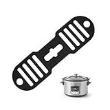 Silicone Lid Lock Strap for Crockpot Slow Cooker (6/7/8 Quart) - Universal Rubber Band Secure Lid Holder | Heat-Resistant, No-Spill Design Transport Accessories(Black)