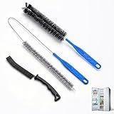 3 PCS Refrigerator Coil Cleaning Brush, Flexible Cleaner Brush Set for Refrigerator Coil, Multi-Use Lint and Dust Remover, with Crevice, Long and Detailing Brushes, Cleaning Tool Set