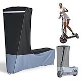 MD34 Electric Scooter Cover (300W-800W) - All Season Universal Fit, Better Fit Design,Heavy Duty Oxford Fabric,Dustproof Windproof Protection, (Black Grey)（47X24X45