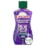 Cascade Rinse Aid Clean & Dry Booster Dishwasher Liquid, Gel & Detergent Pods for Sparkling Clean Dishes, Dishwasher Soap, Tablets & Rinse Aid Dry Booster, 8.45oz