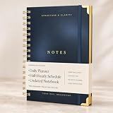 Aesthetic Daily Planner And Notebook With Hourly Schedule - Spiral Notepad