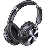 TAGRY Hybrid Active Noise Cancelling Headphones 100H Playtime Wireless Bluetooth Over Ear Headphone with Fast Charging Hi-Res Audio Comfort Earcups Headsets for Home Travel Office Phone PC Black