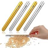 Guduling 4pcs Table Crumber,Table Crumber for Servers,Stainless Steel Crumbers or Tablecloth in Restaurants and Homes, Servers, Waiters, Waitresses Tool Accessories(Silver,Gold)
