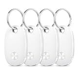 Tracker Tags-4 Pack, Bluetooth Tracker Works with Apple Find My APP (iOS Only), Keys Finder and Item Locator for Luggage, Backpack, Suitcases, Replaceable Battery, IP67 Waterproof Tracking Tag