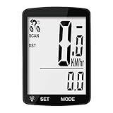 Nellvita Wireless Bike Computer, 20 Multi-Functions, Real Waterproof Bicycle Speedometer, Cycling Odometer with 3'' Large LCD Display(Simple to Read), Easy to Use