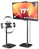 COOPER TabStand Height Adjustable iPad Stand for Desk, Heavy-Duty 7-17" Tablet Holder & Portable Monitor Stand | 4.4lb Holding Strength | iPad Holder for Pro, Air, Mini, Kindle (Night Black)