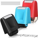 Nezyo 3 Pcs Music Staff 5 Line Teacher Stamp Practice Roller Stamp Self Inking Rolling Sentence Strips Handwriting Line Tool for Music Writing Roller Handwriting (3 Colors)