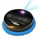 Robot Mop,New Ultra-Quiet Model，Dual-Use for Wet and Dry,Intelligent Auto-Obstacle Avoidance，Ultra-Thin and Lightweight，Suitable for Cleaning Hard Floor,Pet Hair and Tiles,Black
