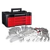 Craftsman 262-Piece Mechanic Tool Set with 3-Drawer VERSASTACK Box, SAE and Metric Socket Set, Car and Motorcycle Tool Kit with Combination Wrenches and Spark Plug Sockets, 90-Tooth (CMMT45309)